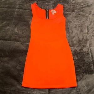 Orange/coral scuba dress